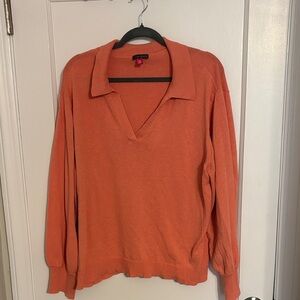 Vince Camuto Orange V-Neck Sweater